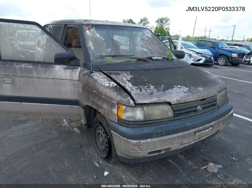 1993 Mazda Mpv Wagon VIN: JM3LV5220P0533378 Lot: 42622426