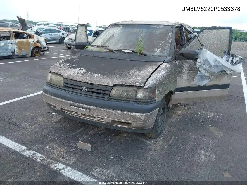 1993 Mazda Mpv Wagon VIN: JM3LV5220P0533378 Lot: 42622426