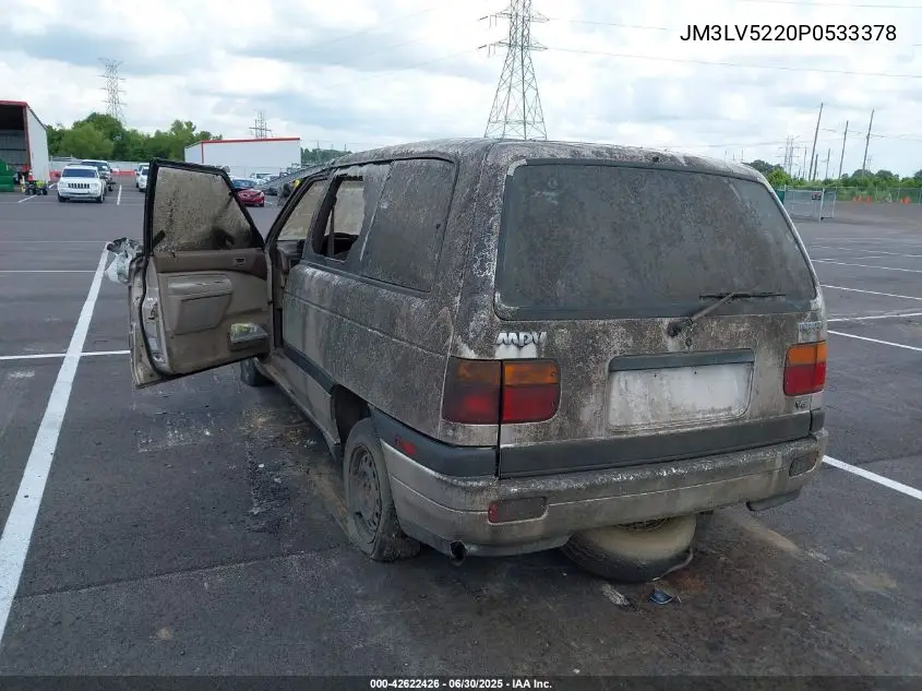 1993 Mazda Mpv Wagon VIN: JM3LV5220P0533378 Lot: 42622426
