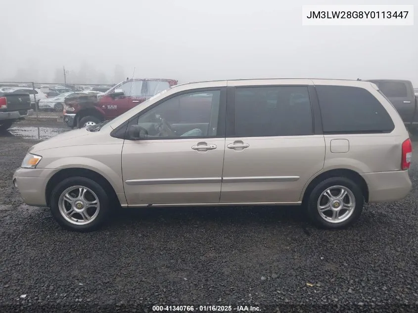 2000 Mazda Mpv Dx/Es/Lx VIN: JM3LW28G8Y0113447 Lot: 41340766