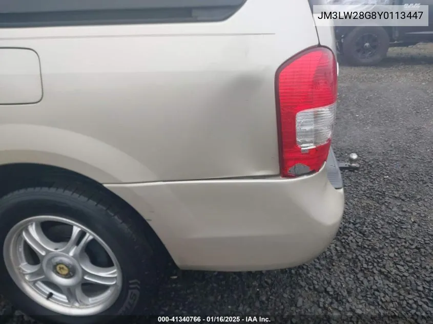 2000 Mazda Mpv Dx/Es/Lx VIN: JM3LW28G8Y0113447 Lot: 41340766