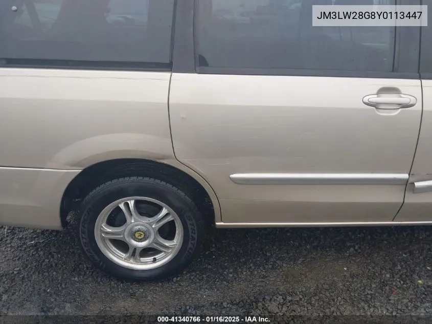 2000 Mazda Mpv Dx/Es/Lx VIN: JM3LW28G8Y0113447 Lot: 41340766