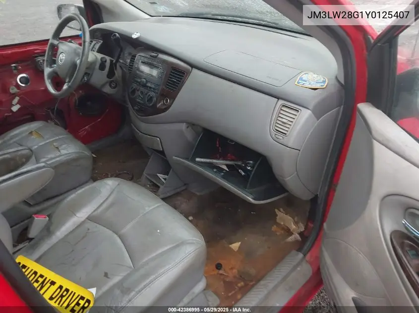 2000 Mazda Mpv Dx/Es/Lx VIN: JM3LW28G1Y0125407 Lot: 42386995