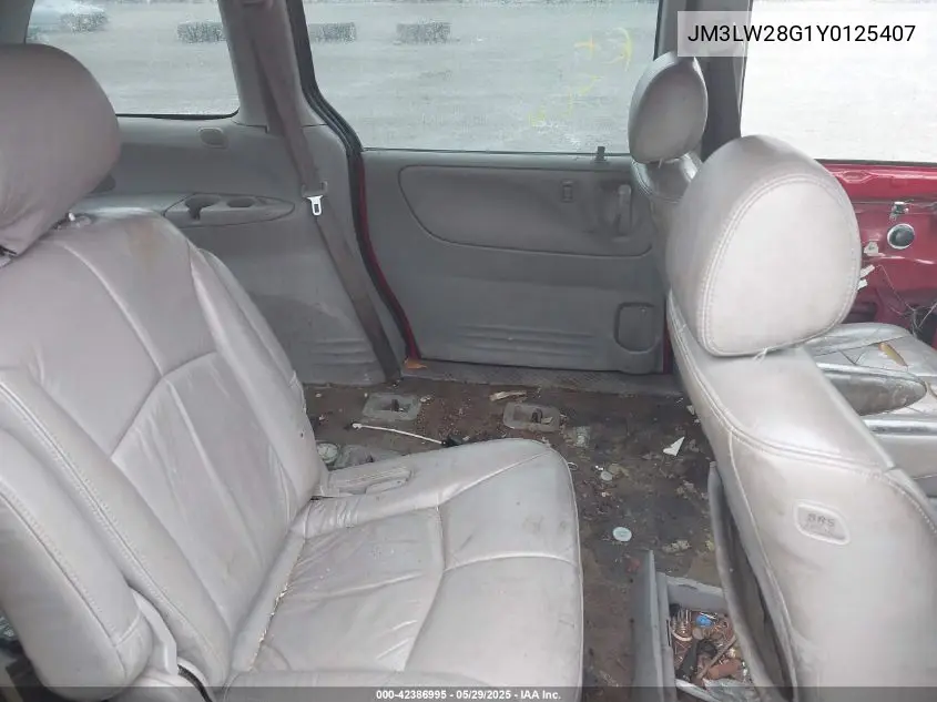 2000 Mazda Mpv Dx/Es/Lx VIN: JM3LW28G1Y0125407 Lot: 42386995