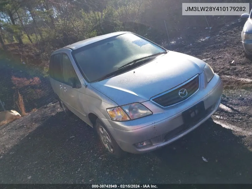 2001 Mazda Mpv Dx/Es/Lx VIN: JM3LW28Y410179282 Lot: 38743949