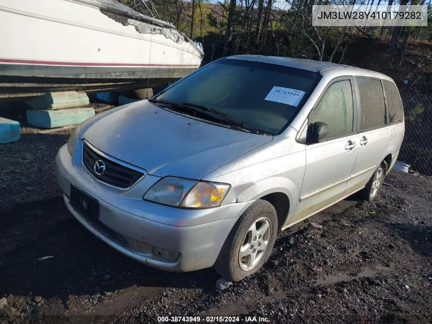 2001 Mazda Mpv Dx/Es/Lx VIN: JM3LW28Y410179282 Lot: 38743949