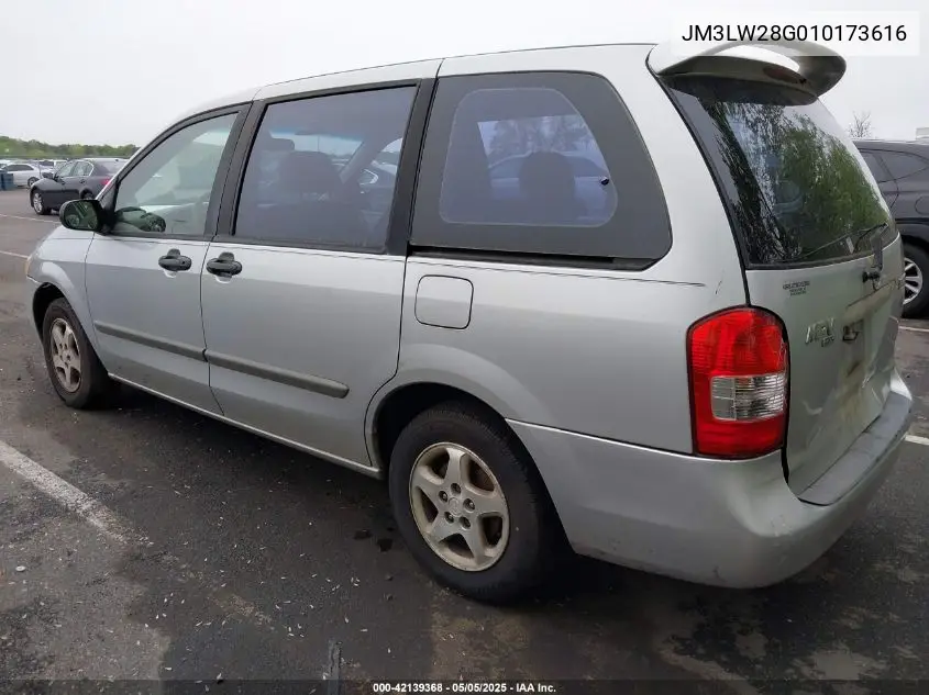 2001 Mazda Mpv Dx/Es/Lx VIN: JM3LW28G010173616 Lot: 42139368