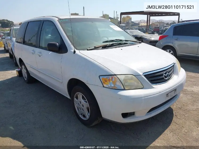 2001 Mazda Mpv Dx/Es/Lx VIN: JM3LW28G110171521 Lot: 42605107