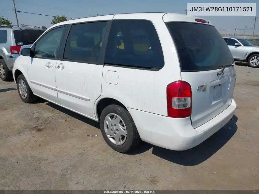 2001 Mazda Mpv Dx/Es/Lx VIN: JM3LW28G110171521 Lot: 42605107