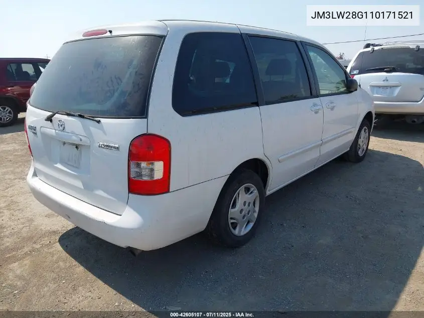 2001 Mazda Mpv Dx/Es/Lx VIN: JM3LW28G110171521 Lot: 42605107