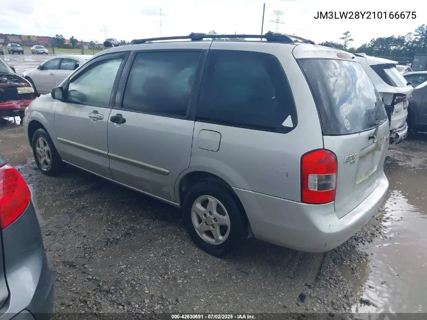 2001 Mazda Mpv Dx/Es/Lx VIN: JM3LW28Y210166675 Lot: 42630691
