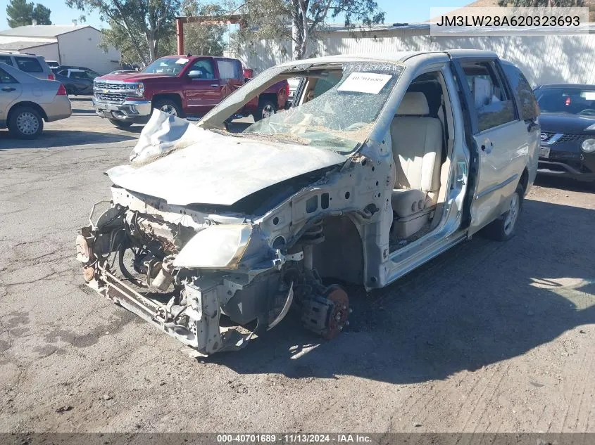 2002 Mazda Mpv Es/Lx VIN: JM3LW28A620323693 Lot: 40701689