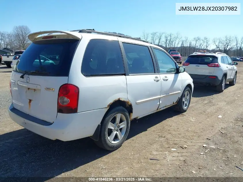 2002 Mazda Mpv Es/Lx VIN: JM3LW28JX20307982 Lot: 41840236