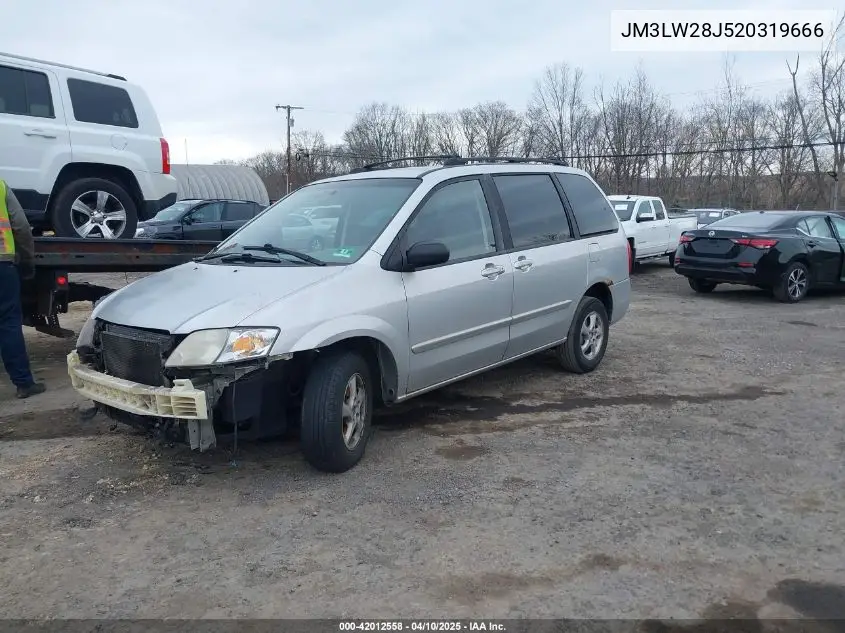 2002 Mazda Mpv Es/Lx VIN: JM3LW28J520319666 Lot: 42012558