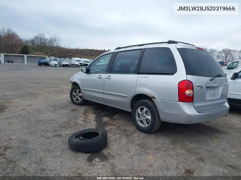 2002 Mazda Mpv Es/Lx VIN: JM3LW28J520319666 Lot: 42012558