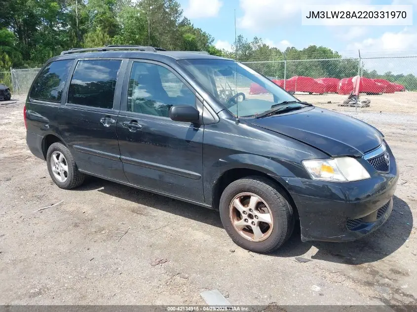 2002 Mazda Mpv Es/Lx VIN: JM3LW28A220331970 Lot: 42134915