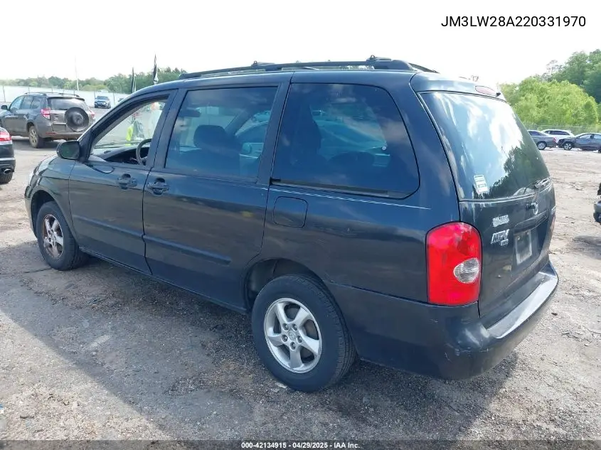 2002 Mazda Mpv Es/Lx VIN: JM3LW28A220331970 Lot: 42134915
