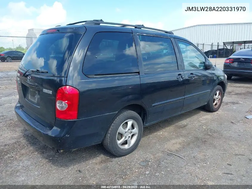2002 Mazda Mpv Es/Lx VIN: JM3LW28A220331970 Lot: 42134915