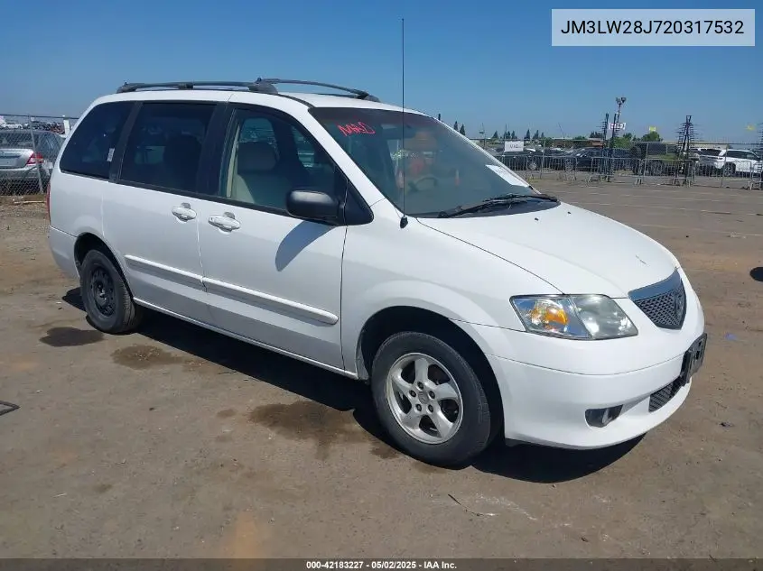 2002 Mazda Mpv Es/Lx VIN: JM3LW28J720317532 Lot: 42183227