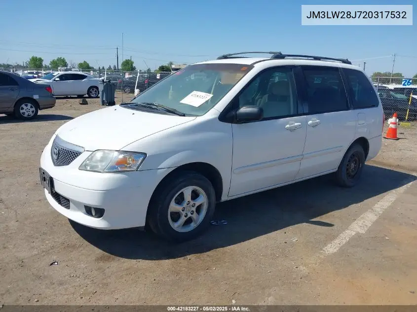 2002 Mazda Mpv Es/Lx VIN: JM3LW28J720317532 Lot: 42183227