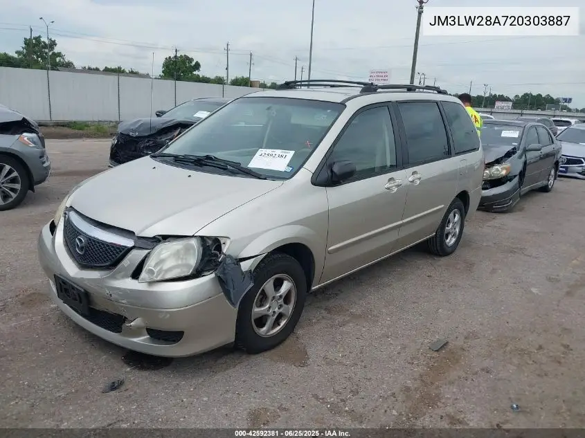 2002 Mazda Mpv Es/Lx VIN: JM3LW28A720303887 Lot: 42592381