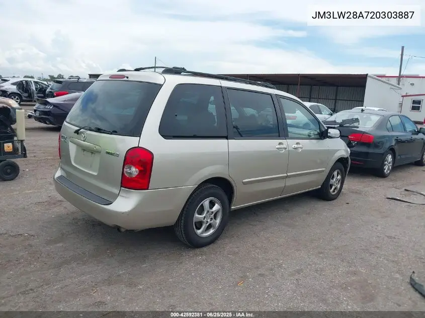2002 Mazda Mpv Es/Lx VIN: JM3LW28A720303887 Lot: 42592381