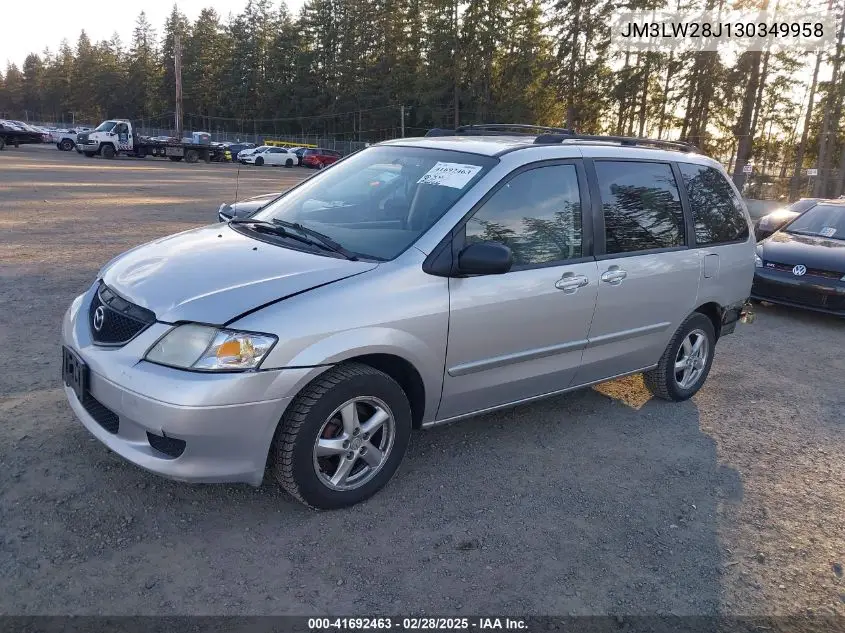 2003 Mazda Mpv Es/Lx/Lx-Sv VIN: JM3LW28J130349958 Lot: 41692463