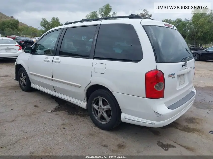 2003 Mazda Mpv Es/Lx/Lx-Sv VIN: JM3LW28J030352074 Lot: 42058035