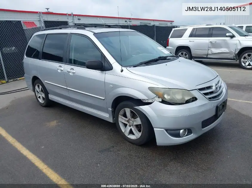 2004 Mazda Mpv Es VIN: JM3LW28J140505112 Lot: 42638880