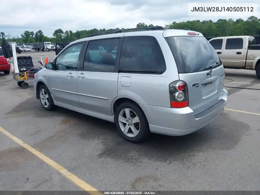 2004 Mazda Mpv Es VIN: JM3LW28J140505112 Lot: 42638880