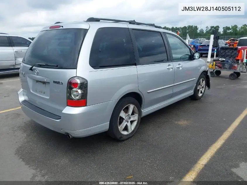 2004 Mazda Mpv Es VIN: JM3LW28J140505112 Lot: 42638880