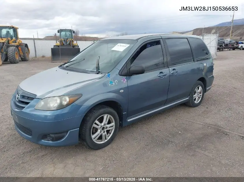 2005 Mazda Mpv Lx VIN: JM3LW28J150536653 Lot: 41767215