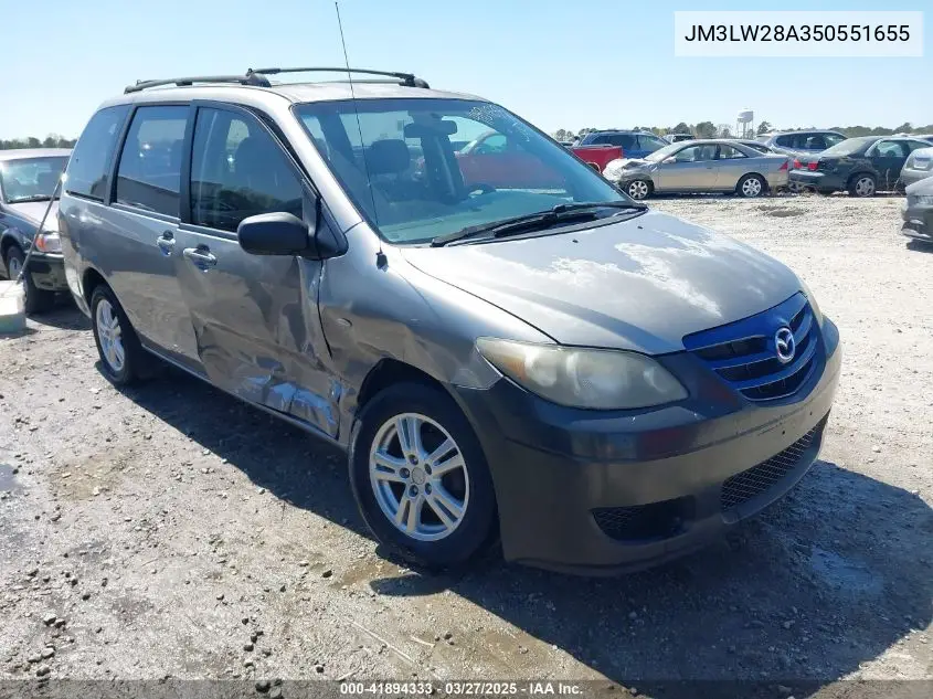 2005 Mazda Mpv Lx-Sv VIN: JM3LW28A350551655 Lot: 41894333