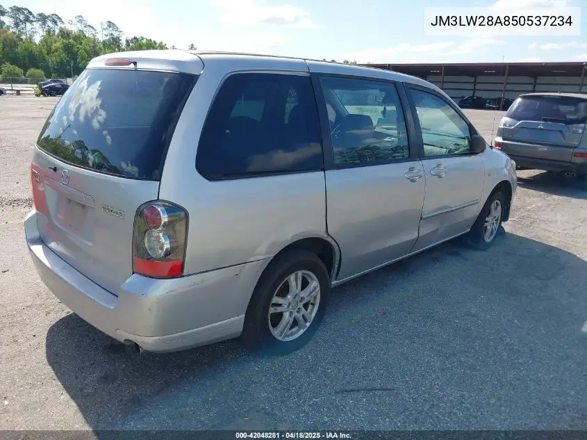 2005 Mazda Mpv Lx VIN: JM3LW28A850537234 Lot: 42048281