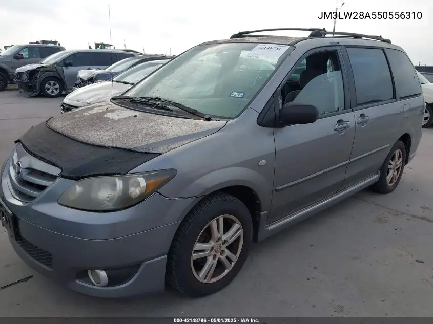 2005 Mazda Mpv Lx VIN: JM3LW28A550556310 Lot: 42148786
