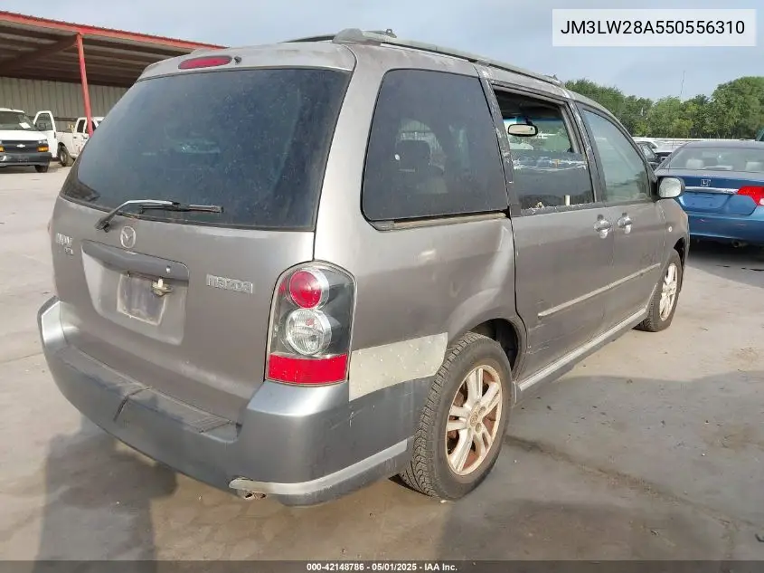 2005 Mazda Mpv Lx VIN: JM3LW28A550556310 Lot: 42148786