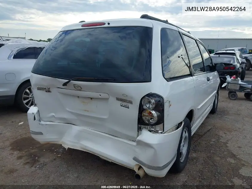 2005 Mazda Mpv Lx VIN: JM3LW28A950542264 Lot: 42609049