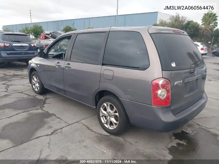 2006 Mazda Mpv VIN: JM3LW2A060564476 Lot: 40821870