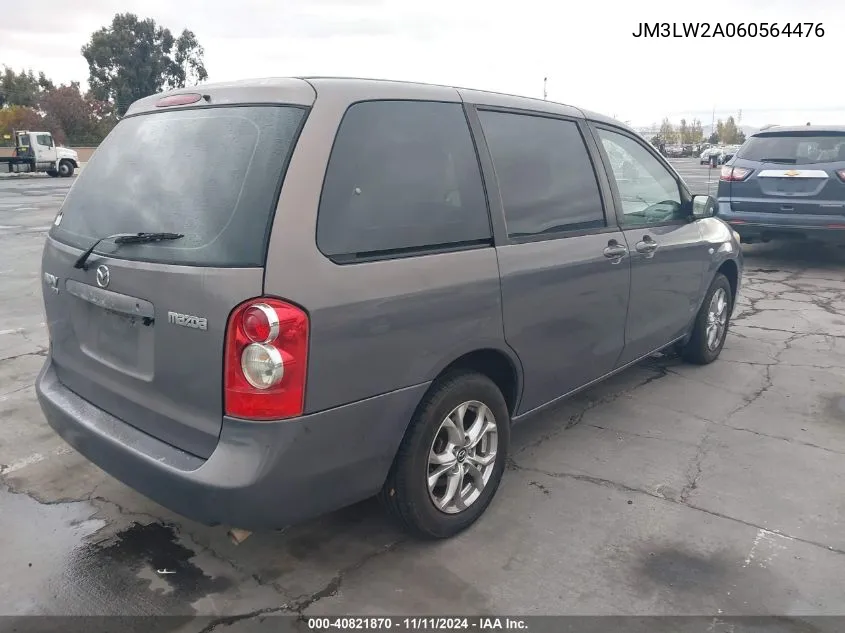 2006 Mazda Mpv VIN: JM3LW2A060564476 Lot: 40821870