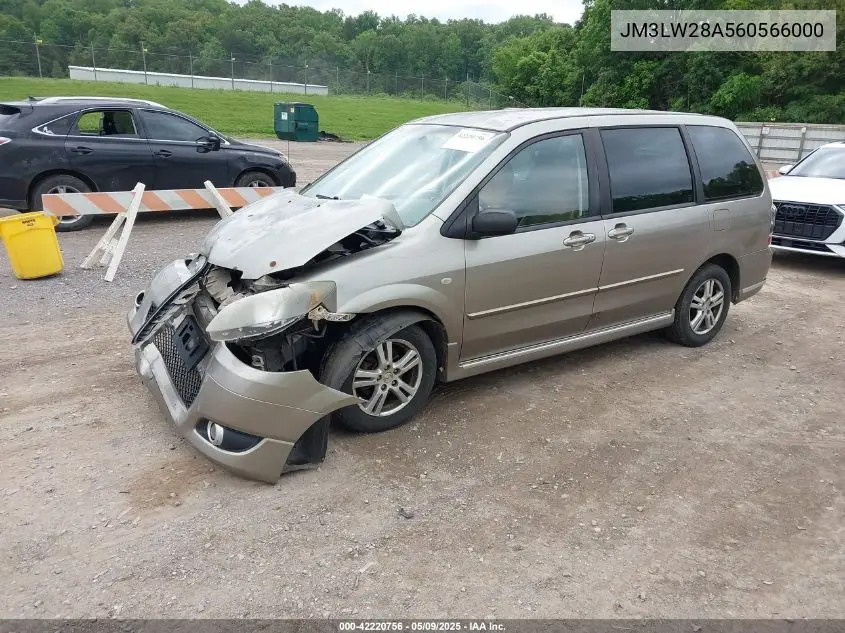 2006 Mazda Mpv Lx VIN: JM3LW28A560566000 Lot: 42220756