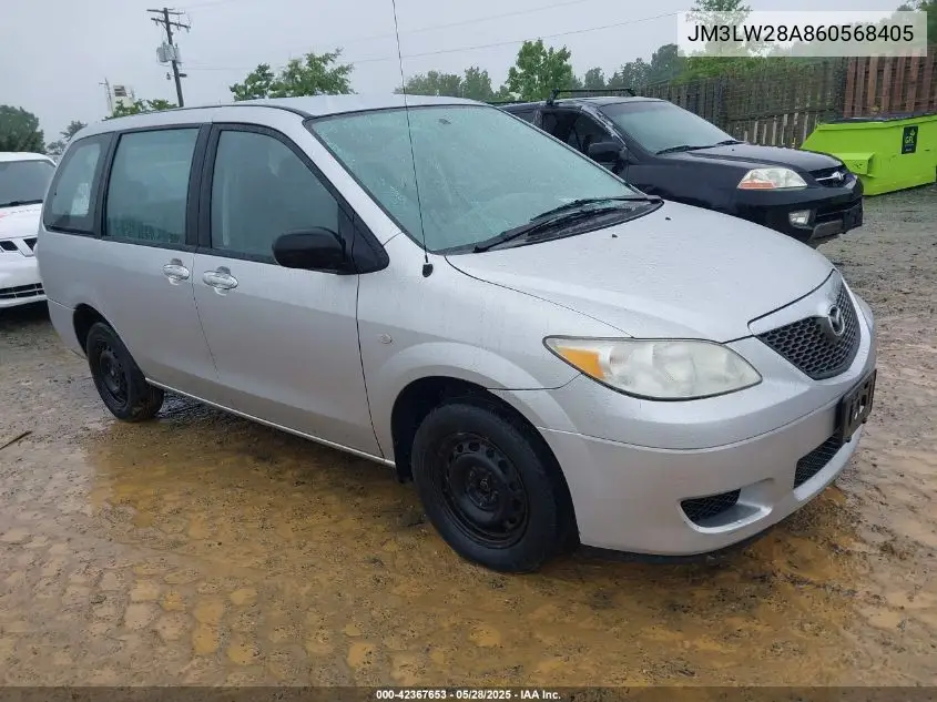 2006 Mazda Mpv Lx-Sv VIN: JM3LW28A860568405 Lot: 42367653
