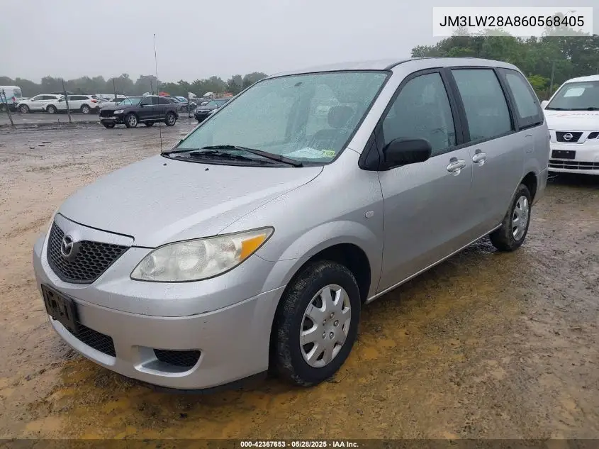 2006 Mazda Mpv Lx-Sv VIN: JM3LW28A860568405 Lot: 42367653