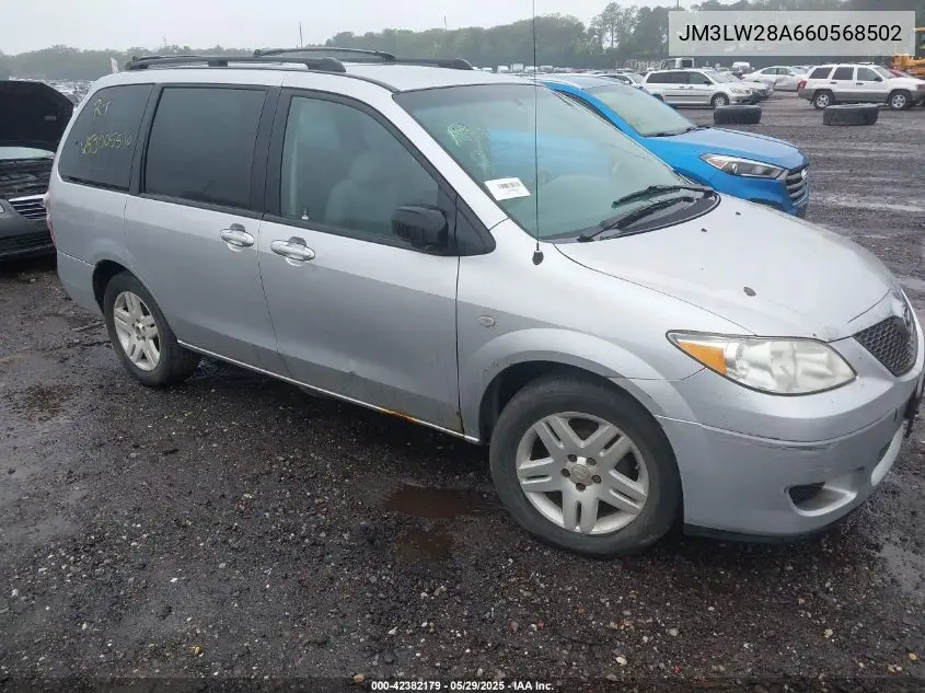 2006 Mazda Mpv Lx-Sv VIN: JM3LW28A660568502 Lot: 42382179