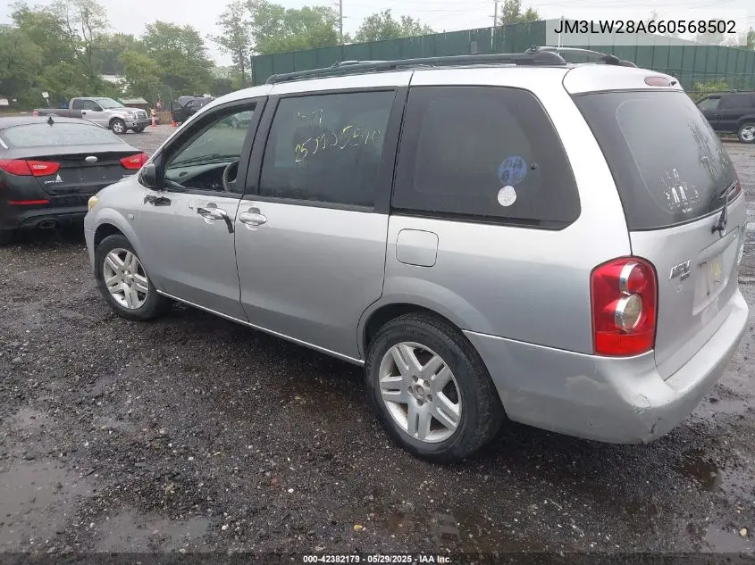 2006 Mazda Mpv Lx-Sv VIN: JM3LW28A660568502 Lot: 42382179