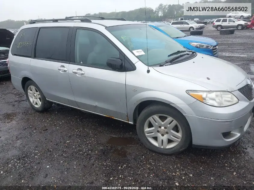 2006 Mazda Mpv Lx-Sv VIN: JM3LW28A660568502 Lot: 42382179