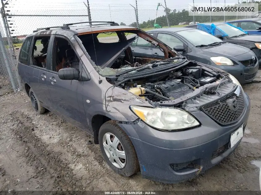 2006 Mazda Mpv Lx-Sv VIN: JM3LW28A460568062 Lot: 42449773