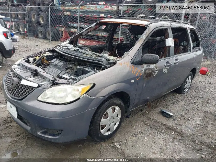 2006 Mazda Mpv Lx-Sv VIN: JM3LW28A460568062 Lot: 42449773