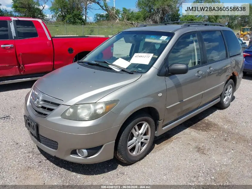 2006 Mazda Mpv Lx VIN: JM3LW28A360558638 Lot: 42481272