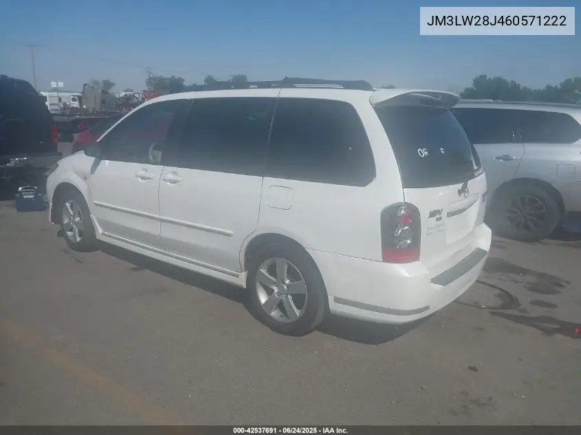 2006 Mazda Mpv Es VIN: JM3LW28J460571222 Lot: 42537691