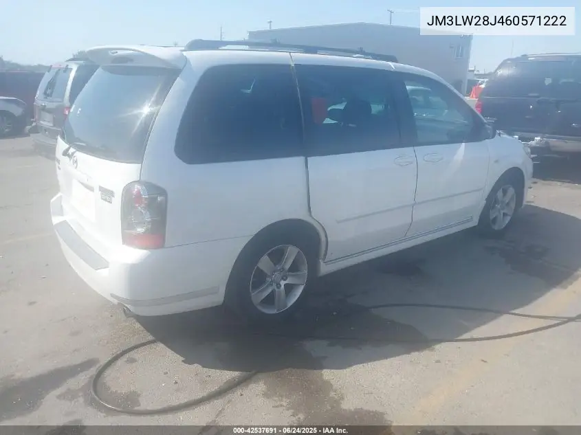 2006 Mazda Mpv Es VIN: JM3LW28J460571222 Lot: 42537691
